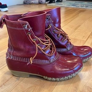 Great condition red llbean duck boots